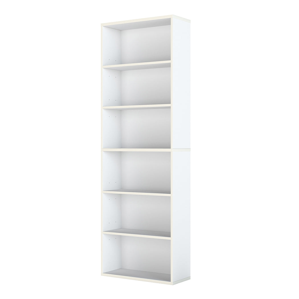 Levede 6 Tier Book Shelf Adjustable Shelves White-2006732776304414720