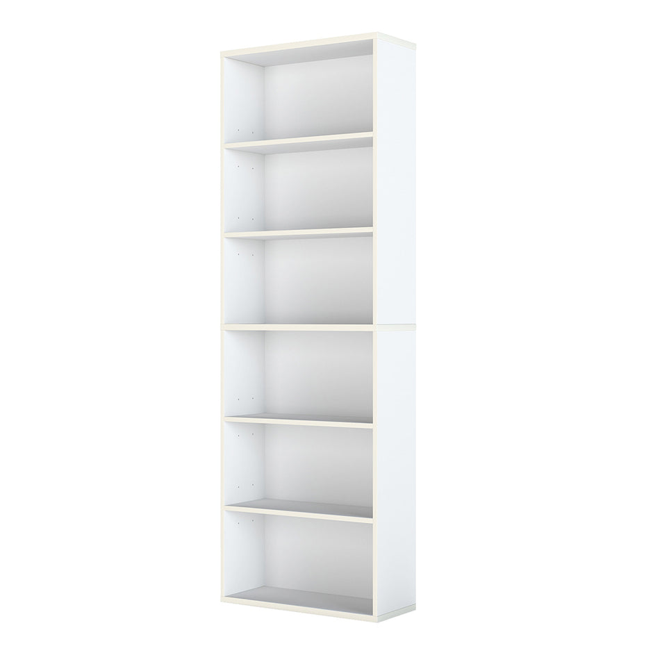 Levede 6 Tier Book Shelf Adjustable Shelves White-2006732776304414720
