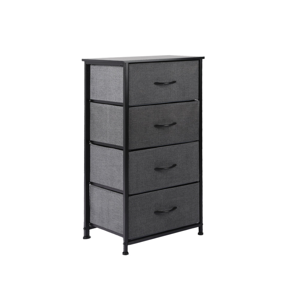 Levede Storage Cabinet Tower Chest Dark Grey-2018816826695356416