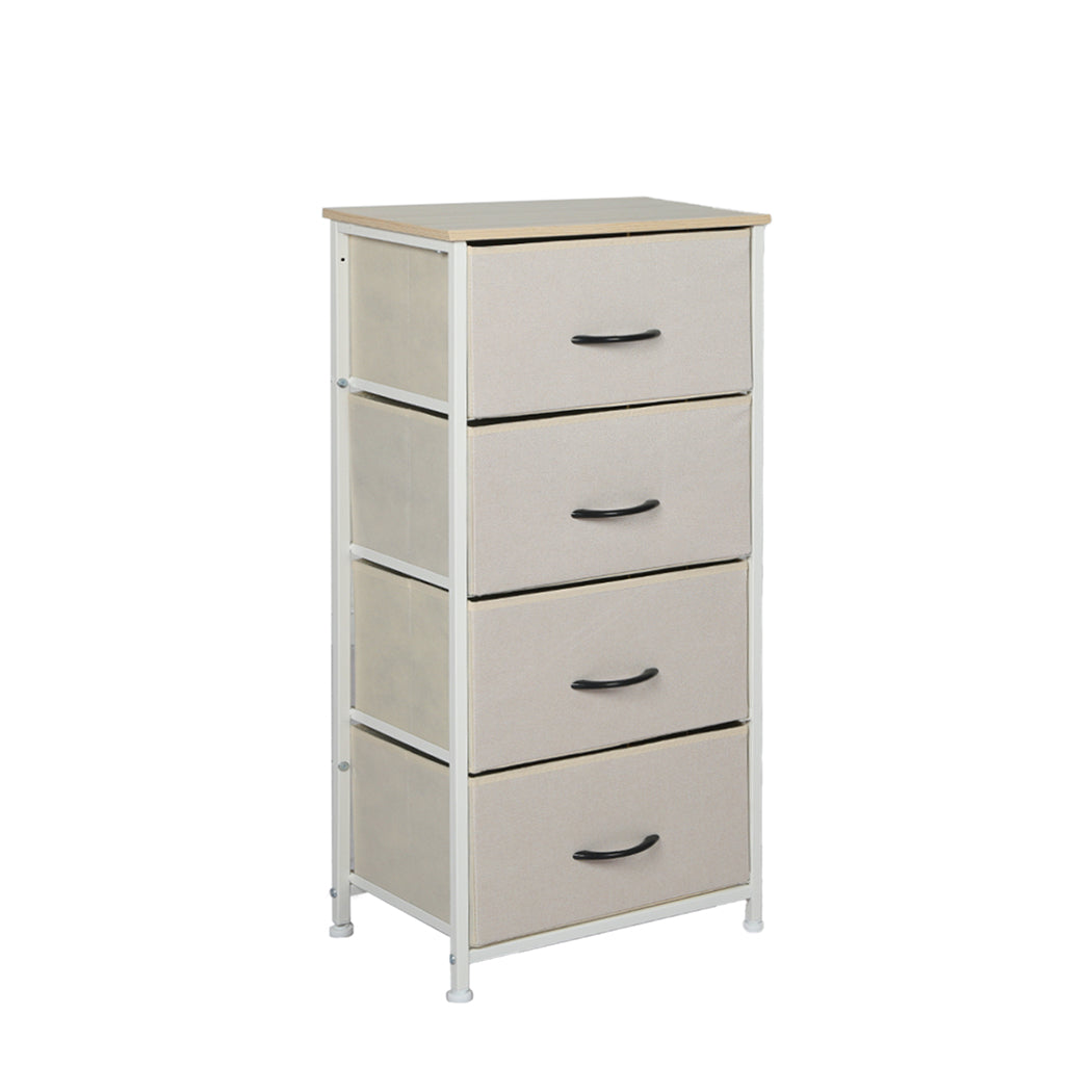 Levede Storage Cabinet Tower Chest Beige-2006733262801735680