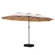 Centra 4.5M Double-sided Patio Umbrella Outdoor Umbrella Base Stand Khaki-2018816843380297728