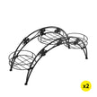2X Plant Stand Outdoor Indoor Metal Black-2006732927077060608