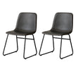 Levede 2x Dining Chairs Kitchen Table Black-2006733277083340800