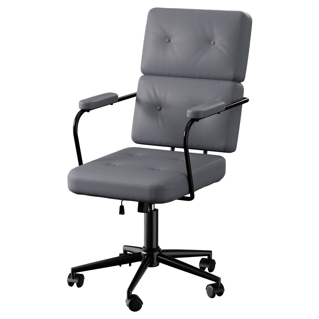 LEVEDE Ergonomic Office Chair Computer PU Grey-2018816851219451904