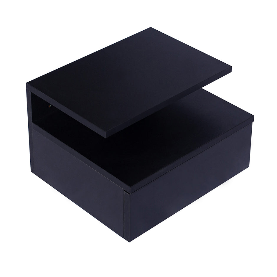 Levede 2x Bedside Tables Side Table Black-2006733164449501184