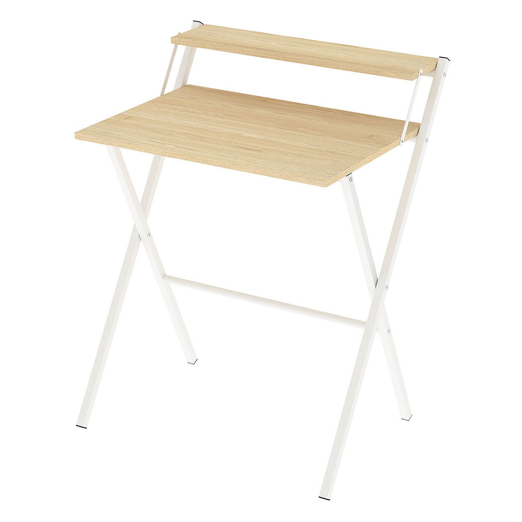 Levede Foldable Computer Desk Office Study Desk Oak-2011971108705800192