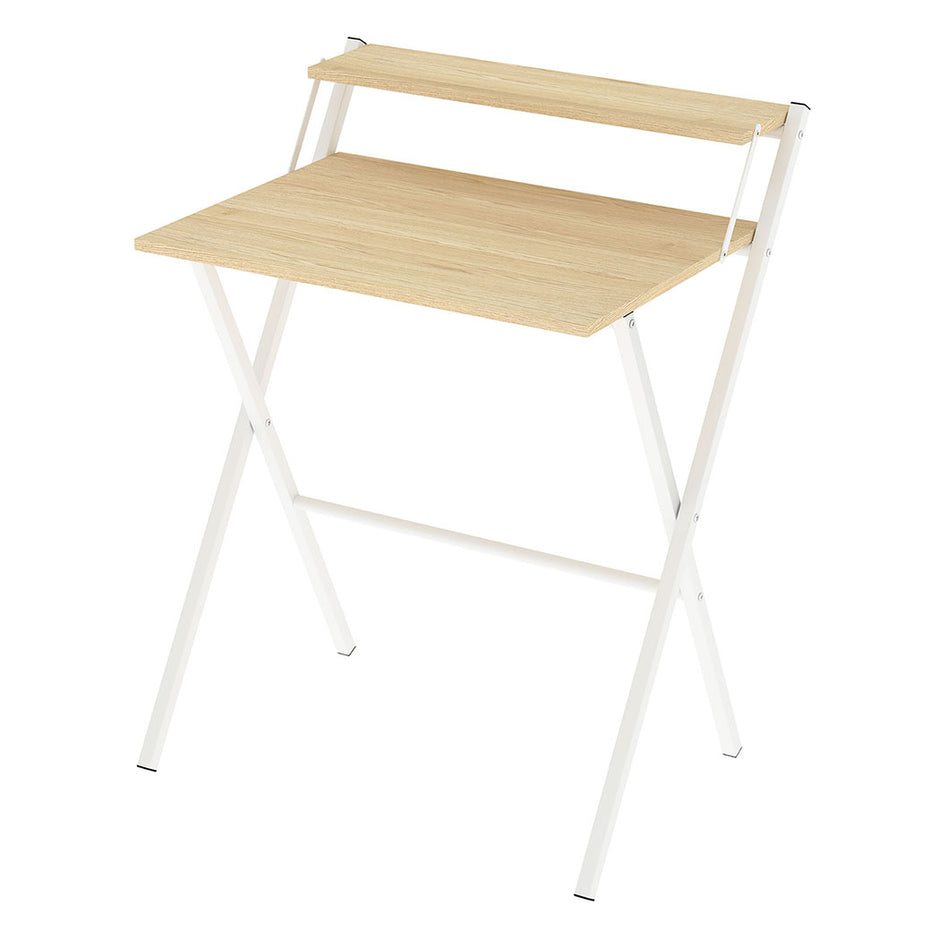 Levede Foldable Computer Desk Office Study Desk Oak-2011971108705800192