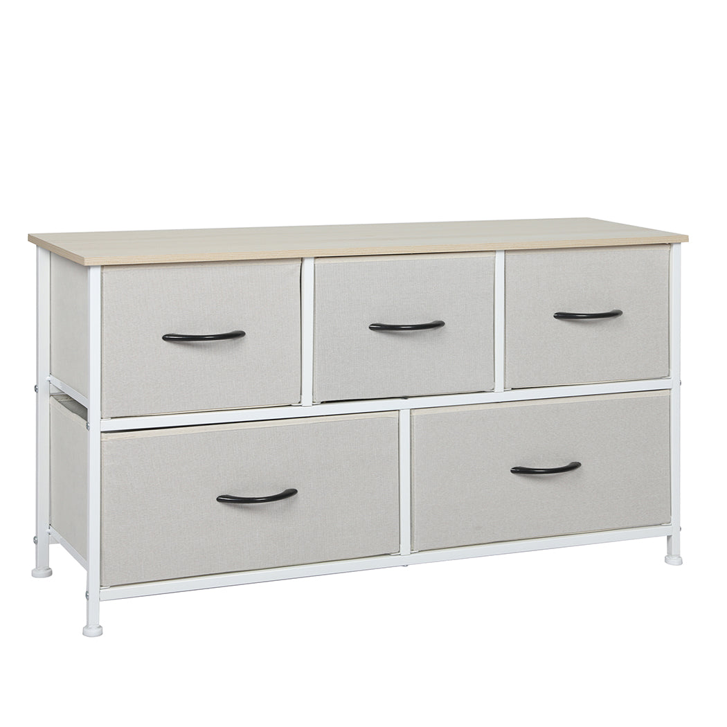 Levede Storage Cabinet Tower Chest Beige-2006733261870600192