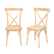 Levede 2X Dining Chairs Cross Back Chair-2006732835817394176