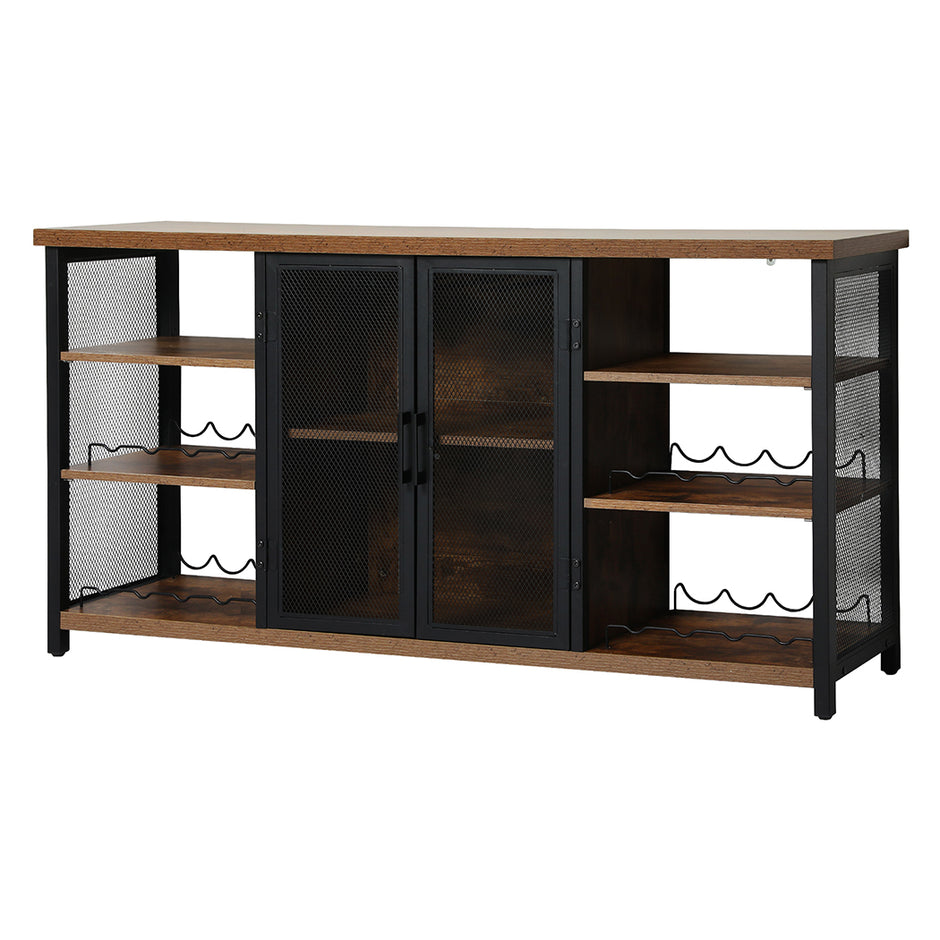 Levede Bar Cabinet Buffet Sideboard Walnut-2018816921222385664
