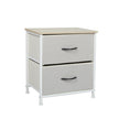 Levede Chest of 2 Drawers Bedside Table Beige-2006733263787397120
