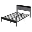 Levede Double Bed Frame Steel Base with Headboard Grey-2006732772936388608