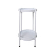 Levede 2 Tiers Plant Stand Metal Flower White Medium-2006732931460108288