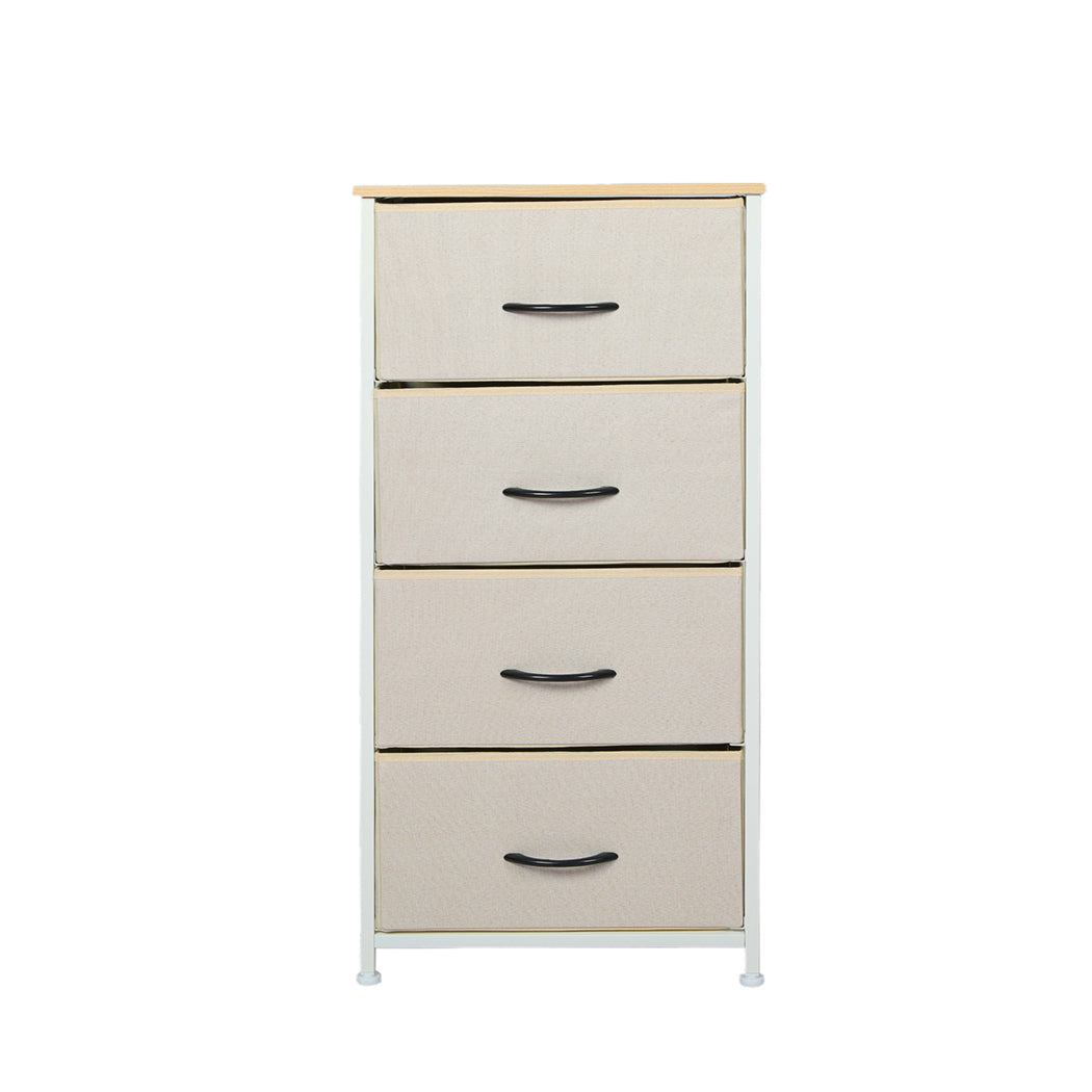 Levede Storage Cabinet Tower Chest Beige-2006733262801735681