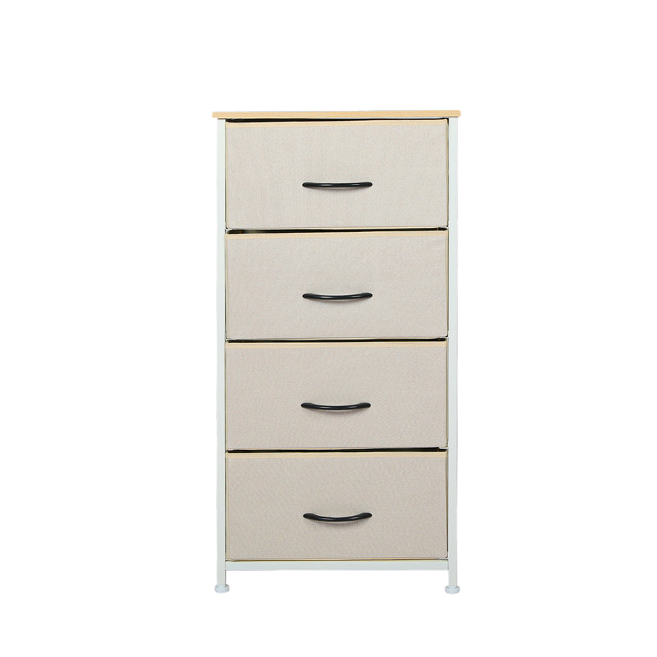 Levede Storage Cabinet Tower Chest Beige-2006733262801735681