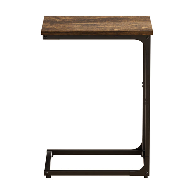 Levede C-shaped End Table Side Sofa Coffee Wood Overbed Laptop Table Industrial-2018816742867996673