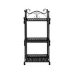 Levede Plant Stand 3 Tiers Outdoor Indoor Black-2018816636856963073