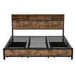 Levede King Bed Frame Industrial Storage LED Charing-2011971104339529729