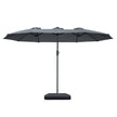 Centra 4.5M Double-sided Patio Umbrella Outdoor Umbrella Base Stand Grey-2018816843556458497