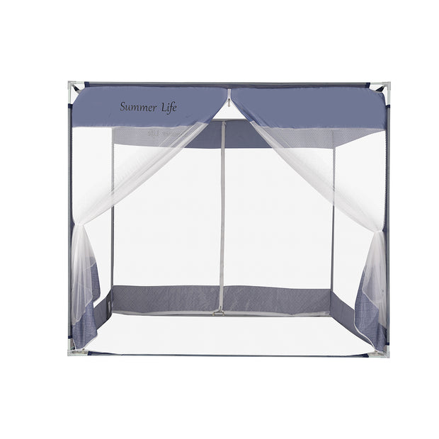 Dreamz Mosquito Bed Nets Foldable Canopy Square Blue-2006733082945785857