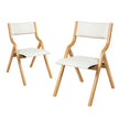 Levede 4x Dining Chairs Foldable PU Beige-2006732727788900353