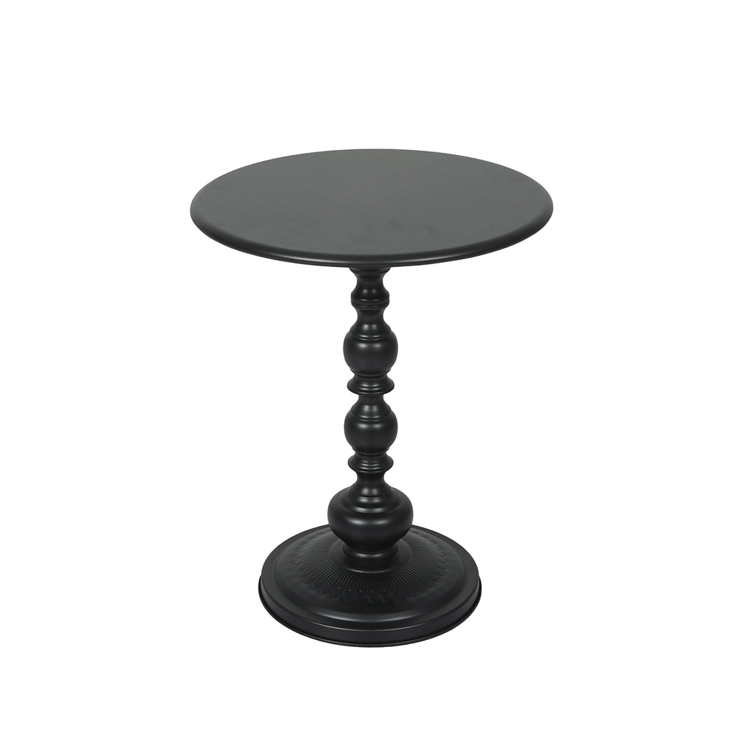 Levede Side Table Vintage End Round Black-2018816842147172353