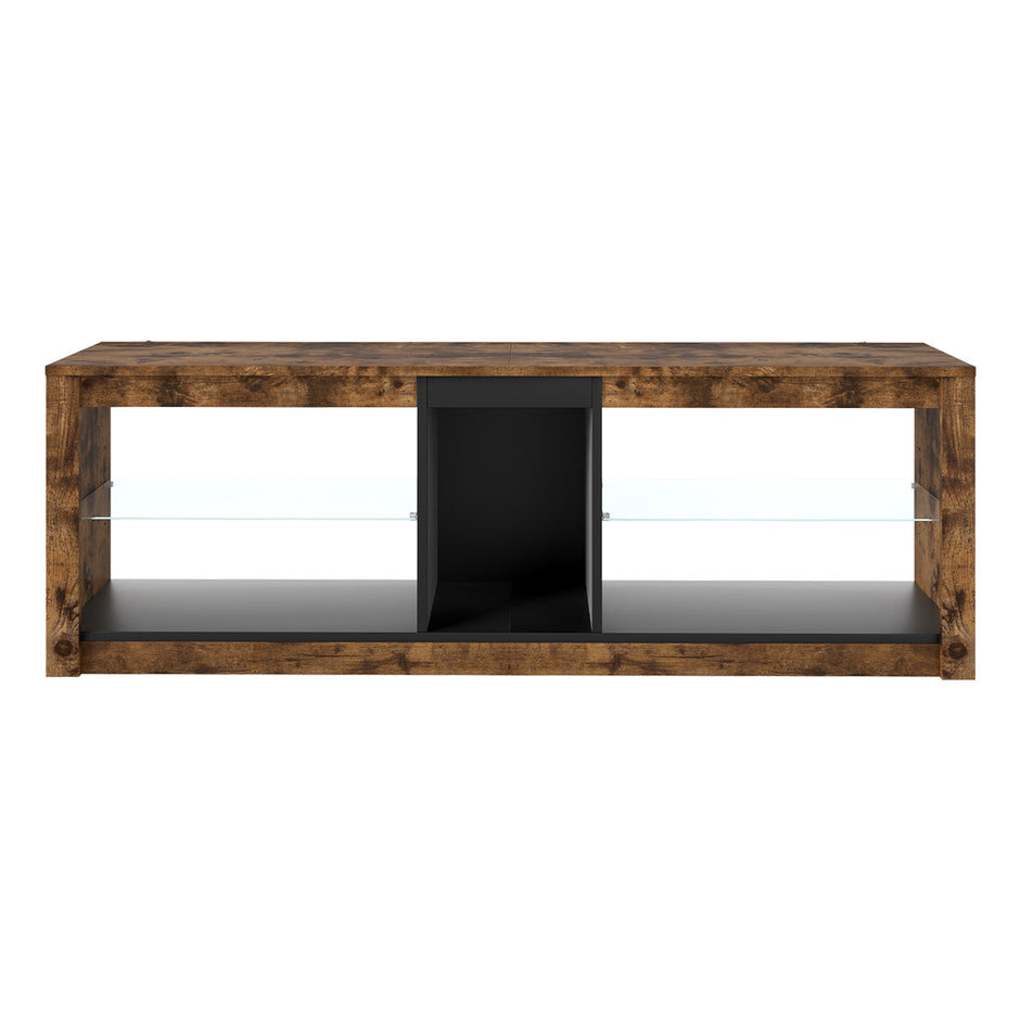Levede TV Stand Cabinet Glass Display Storage Shelves-2011971130453266433