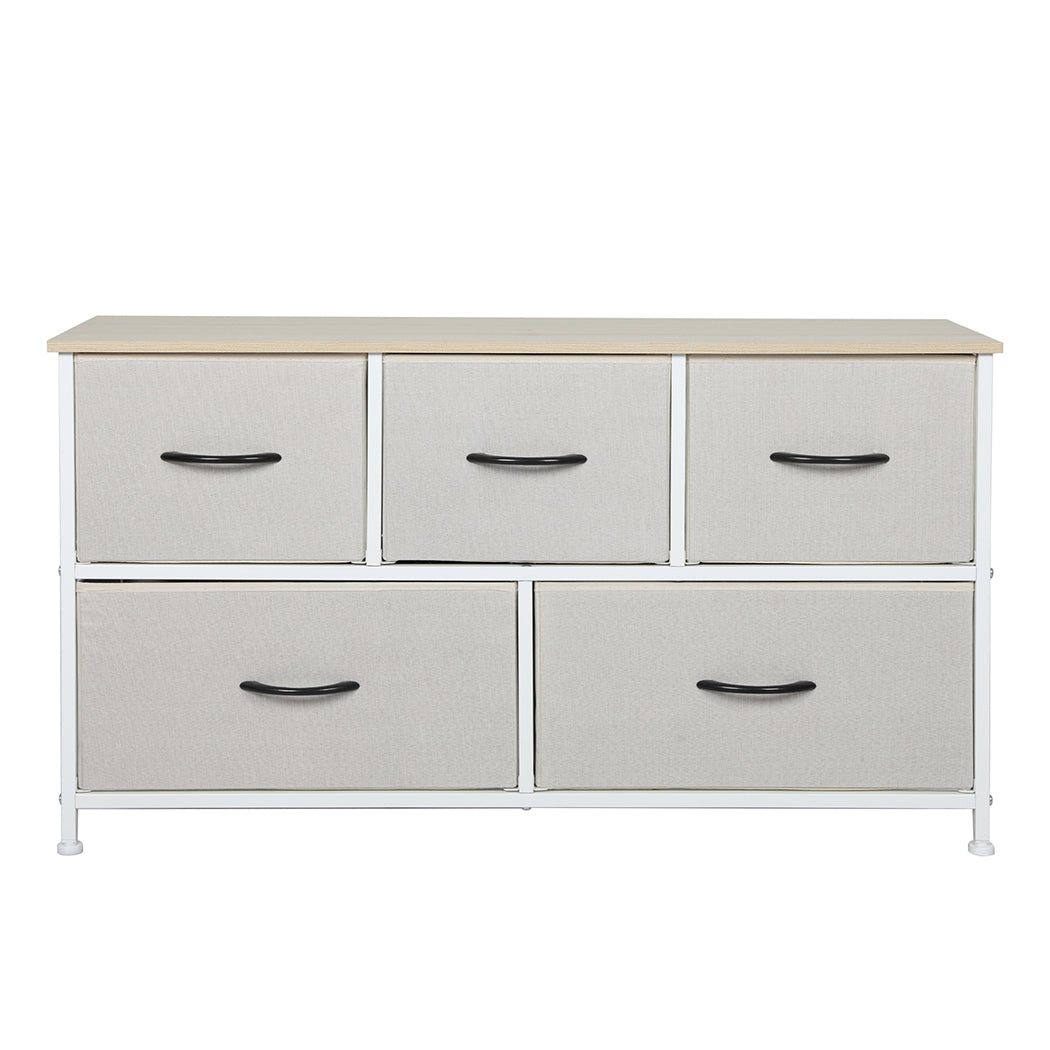Levede Storage Cabinet Tower Chest Beige-2006733261870600193