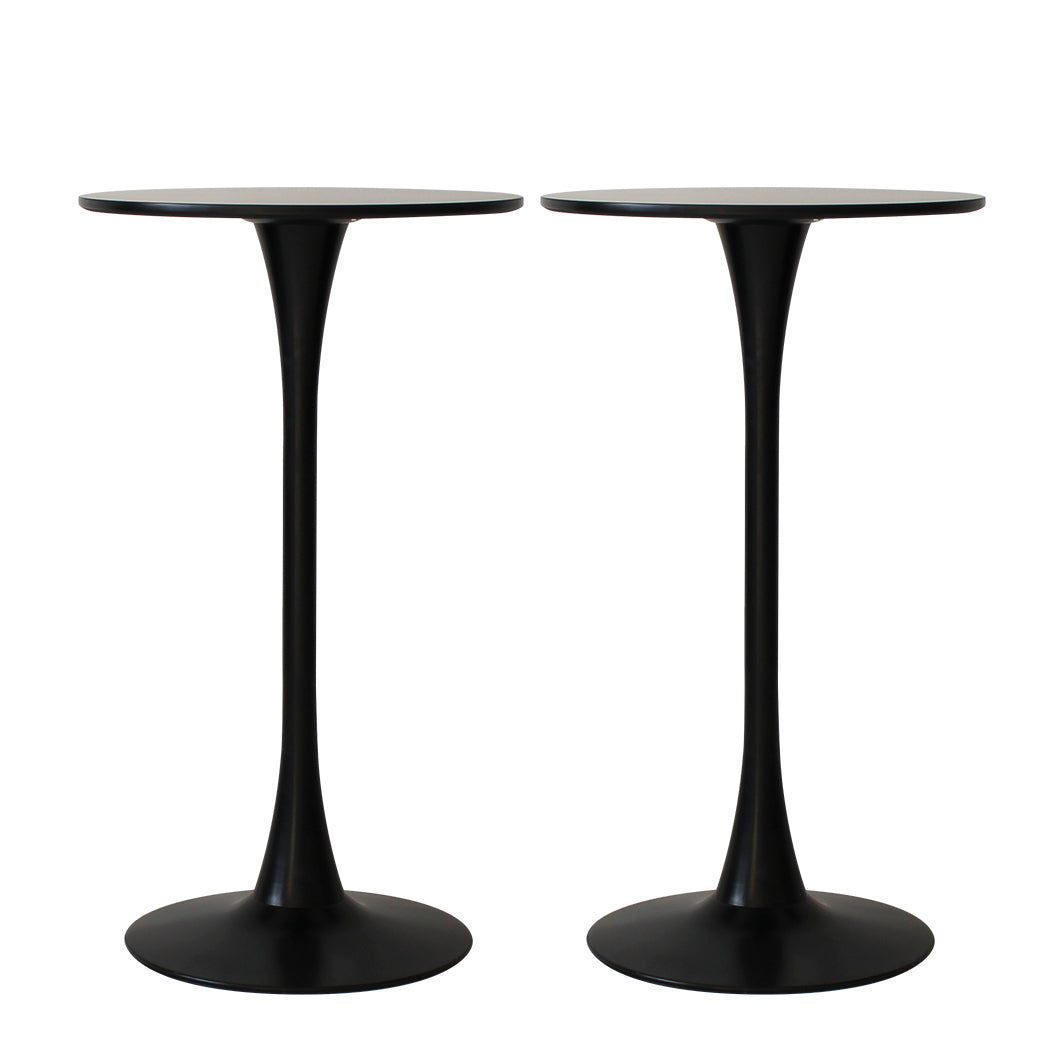 Levede 2x Round Bar Table Pub Tables Black-2018816908509450241