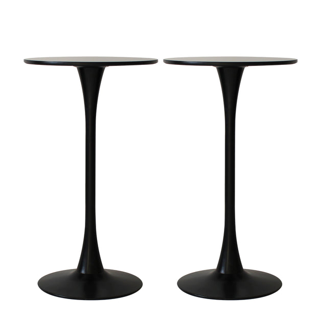 Levede 2x Round Bar Table Pub Tables Black-2018816908509450241