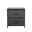 Levede Storage Cabinet Chest of 2 Drawers Dark Grey-2018816789273776129