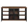 Levede Bar Cabinet Buffet Sideboard Walnut-2018816921222385665