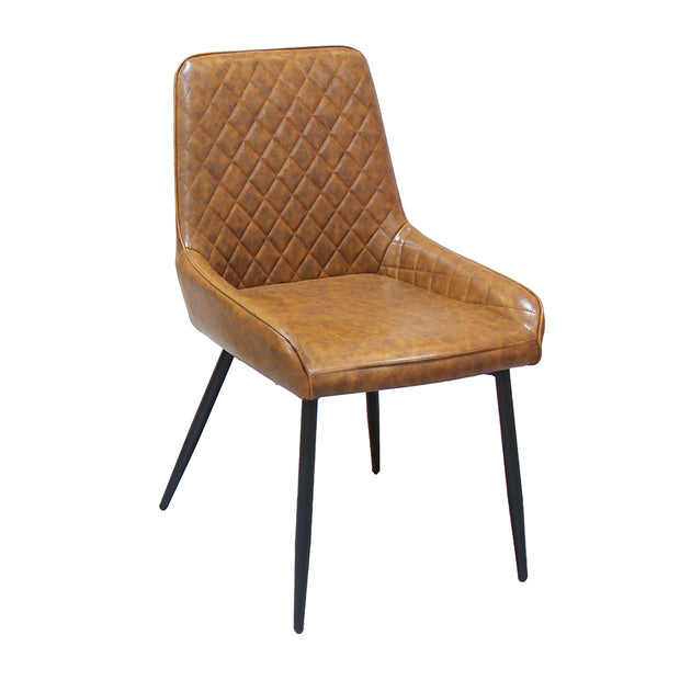 Dining Chairs x 4 Padded Seat PU Faux Leather-2018816910908592129