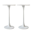 Levede 2x Round Bar Table Pub Tables White-2006733275493699585