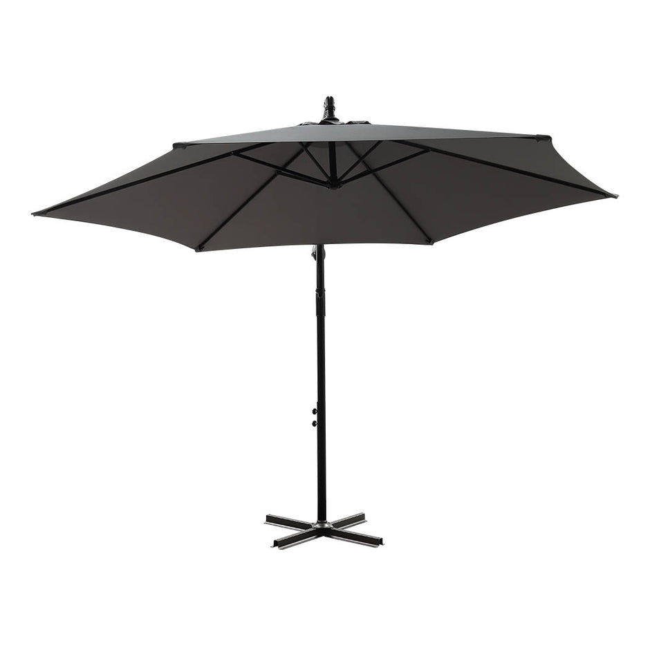Mountview 3M Outdoor Umbrella Cantilever Grey Without Base-2018816876225892353
