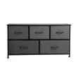 Levede Chest of 5 Drawers Storage Cabinet Dark Grey-2006733262080315393