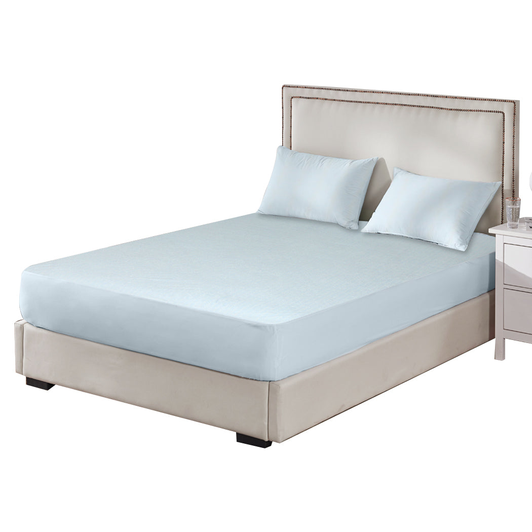 Dreamz King Mattress Protector Pillowcases King Blue-2006733086502555649