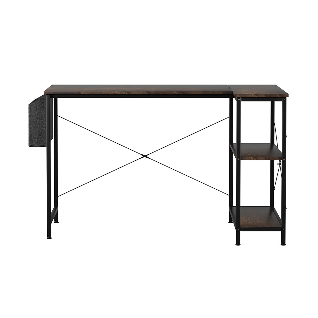 Levede L Shaped Computer Desk Corner Desk Brown-2018816895477747713