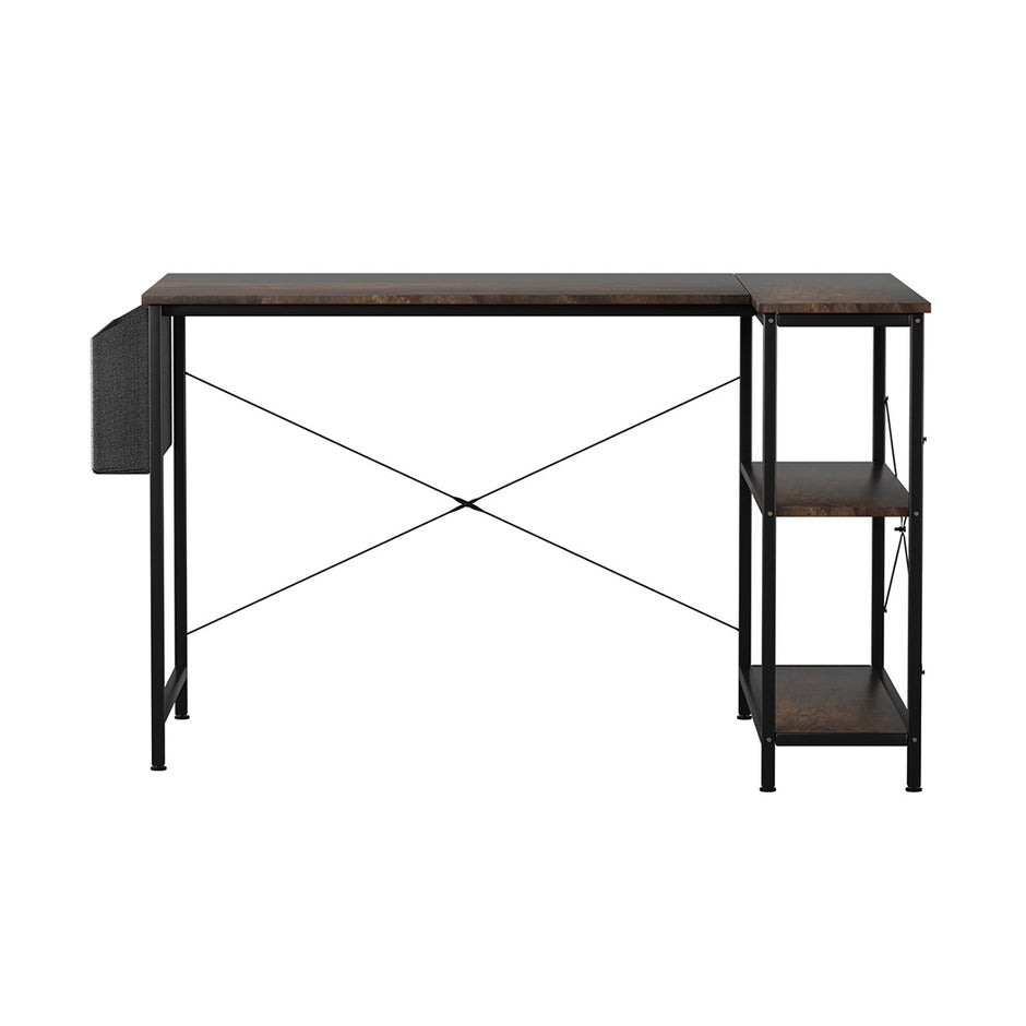 Levede L Shaped Computer Desk Corner Desk Brown-2018816895477747713