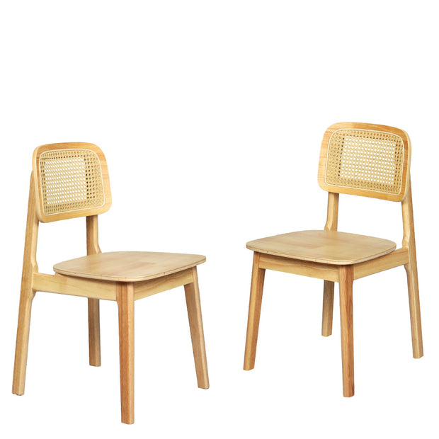 Levede 6x Rattan Dining Chair Wooden Kitchen Chair-2006733384067452929