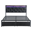 Levede Double Metal Bed Frame LED Lights 2 Drawers-2018816909578997761