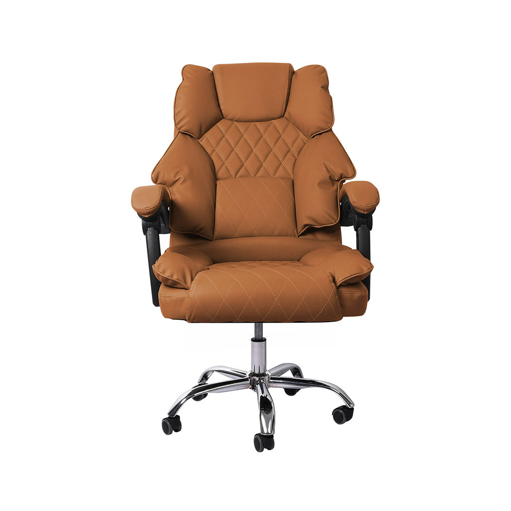 Levede Gaming Chair Office Computer Brown No Footrest-2018816904789102593