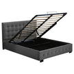 Levede Fabric Bed Frame Queen Tufted Dark Grey-2006733222884544513