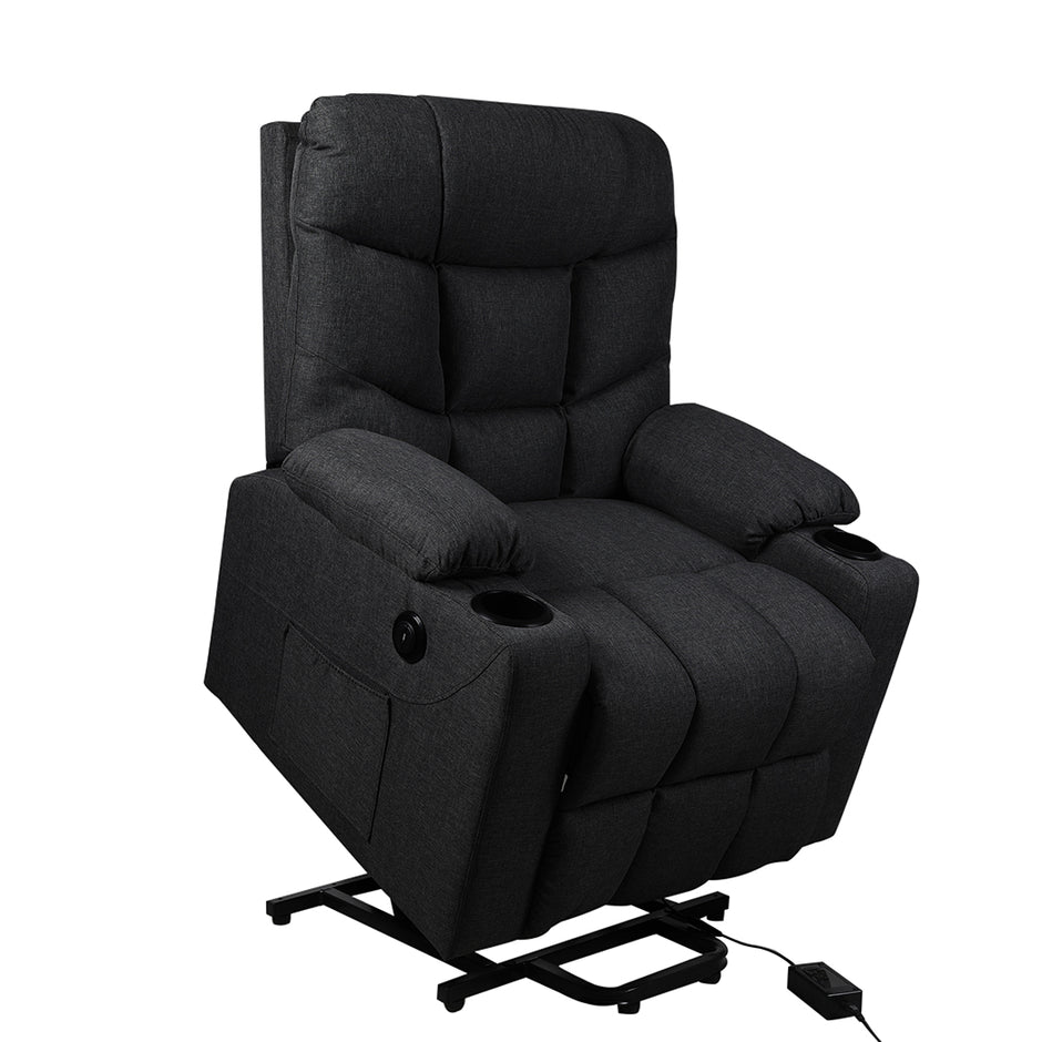 Levede Recliner Chair Electric Lift Black-2006733116848345089