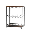 Levede Wooden Bar Cart Drinks Trolley 3 Tire-2018816826137513985