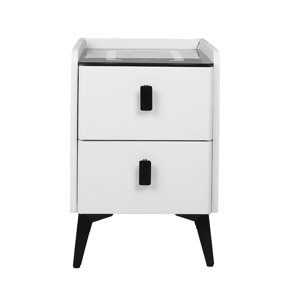 Levede Bedside Table LED Lights Drawers Storage-2006732842721218561