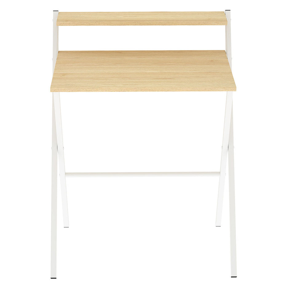 Levede Foldable Computer Desk Office Study Desk Oak-2011971108705800193