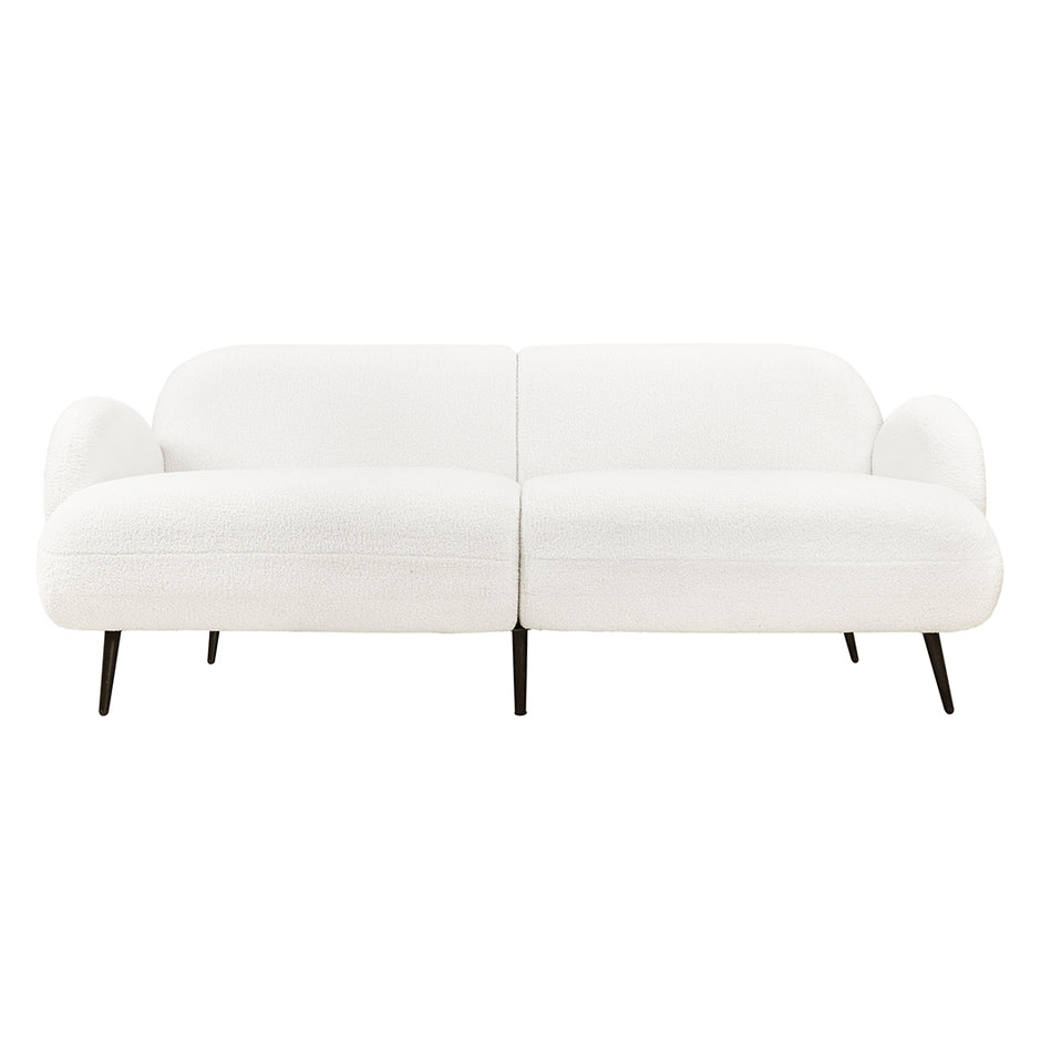 Levede Cloud Sofa 3 Seater Sherpa Fleece White-2006732843321004033