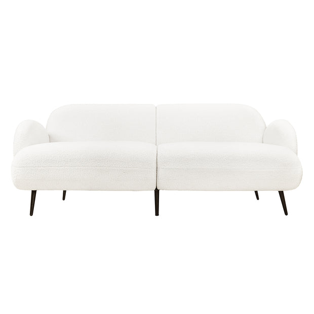Levede Cloud Sofa 3 Seater Sherpa Fleece White-2006732843321004033