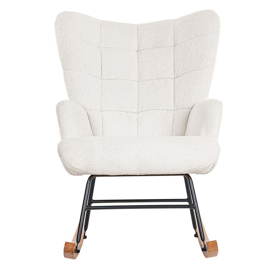 Levede Fleece Rocking Chair-2018816903203655681